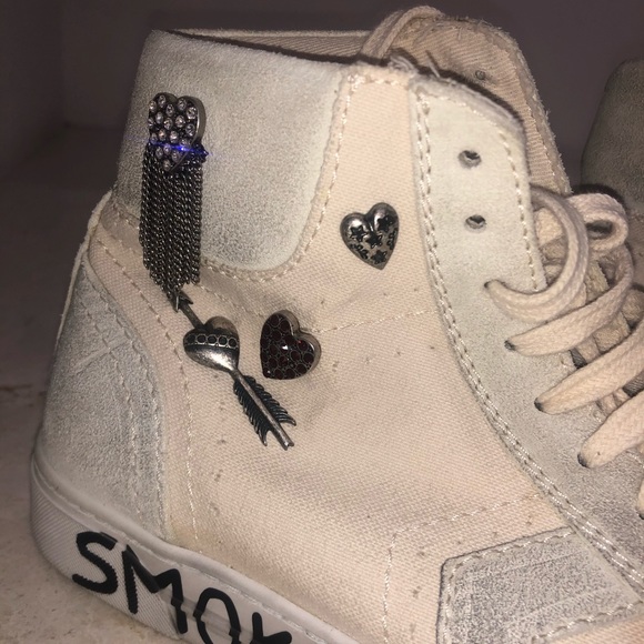 Saint Laurent cream mid-top "Smoking Forever" - Picture 3 of 7
